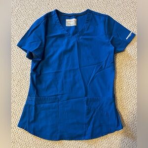 Skechers Royal Blue V-Neck Scrub Top